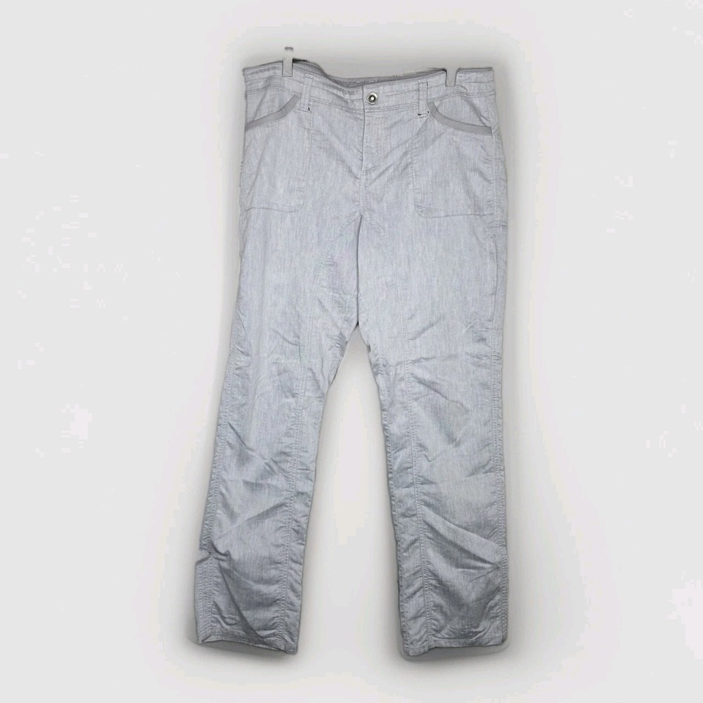 Kuhl Cabo Pants Womens 12 Regular Ash Breathable Lightweight Hiking Travel Linen